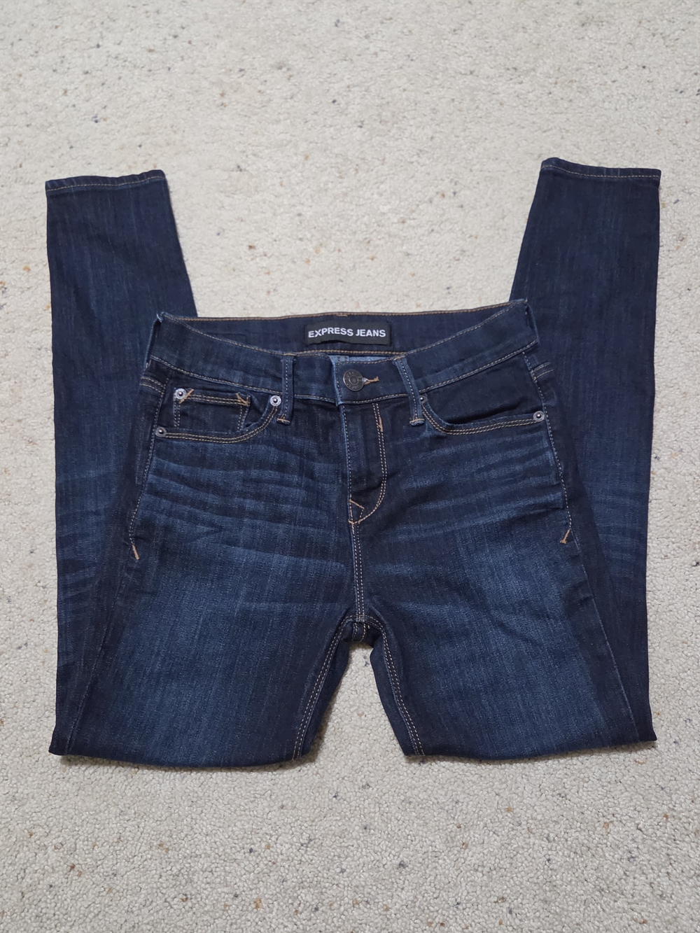 Express Dark Indigo Skinny Jeans